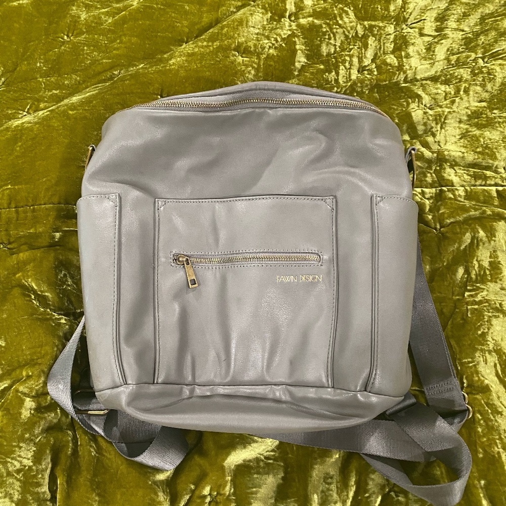 Fawn Diaper Bag- Gray